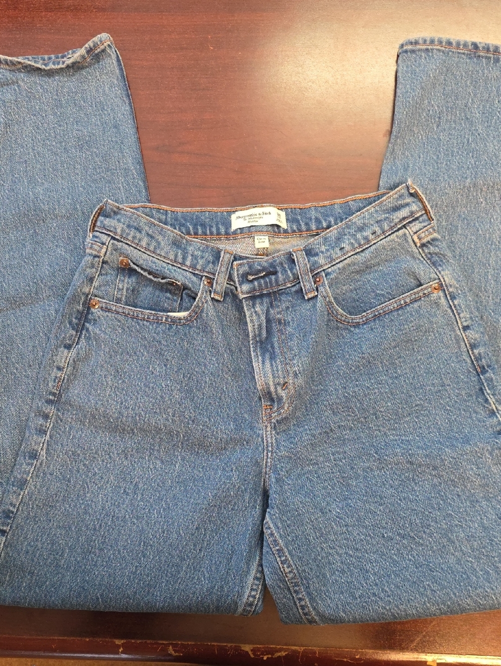 Abercrombie & Fitch Light Blue Straight-Leg Jeans